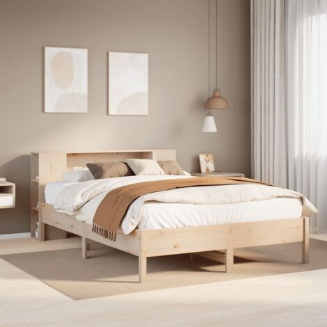Lit bibliothèque sans matelas 160x200 cm bois massif de pin vidaXL