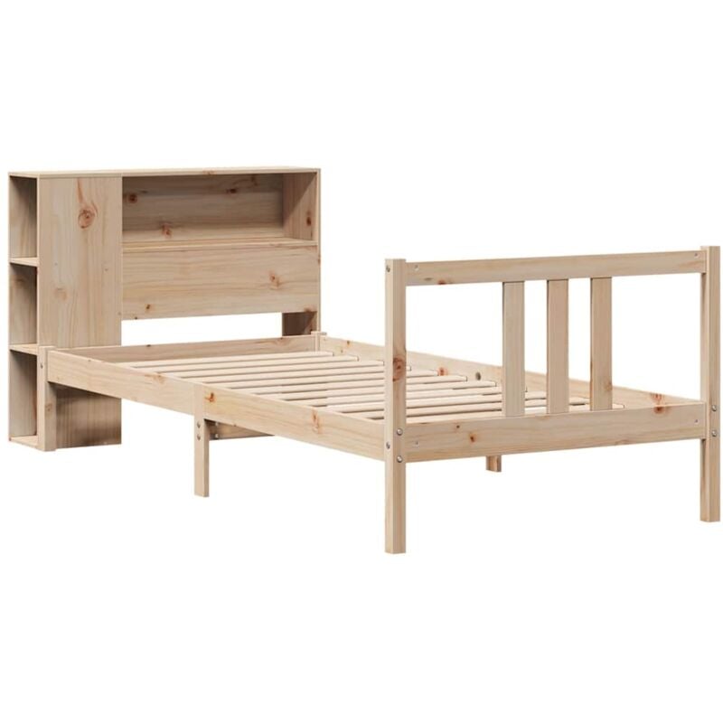 Vidaxl - Lit bibliothèque sans matelas 90x190 cm bois de pin massif