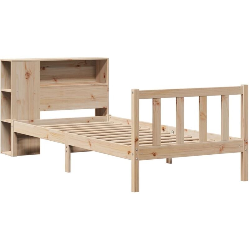 Vidaxl - Lit bibliothèque sans matelas 100x200 cm bois massif de pin