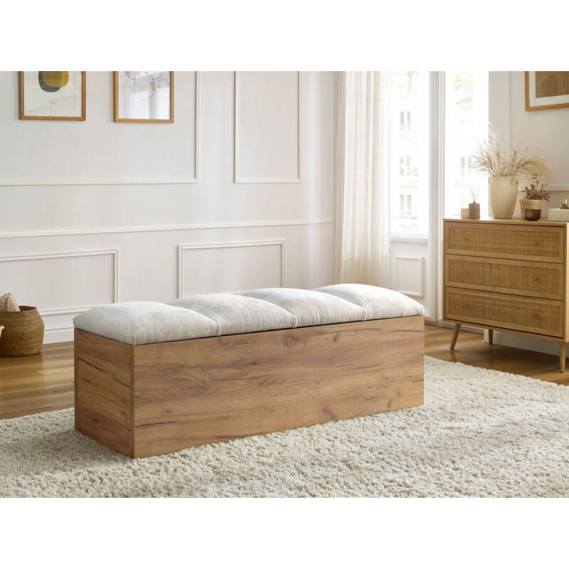 Bout de lit kumo Gris clair - Bobochic