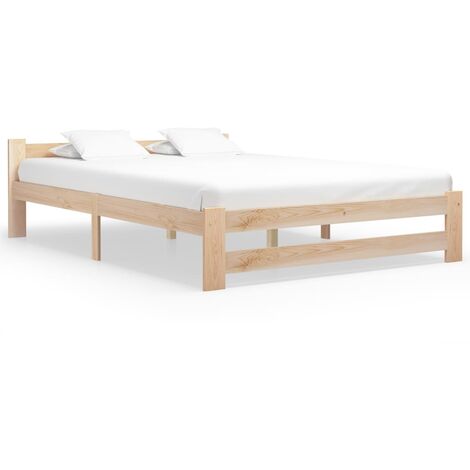 Lit Bois de pin massif 140x200 7