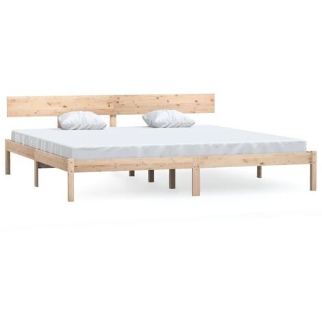 Lit Bois de pin massif 200x200 Natura