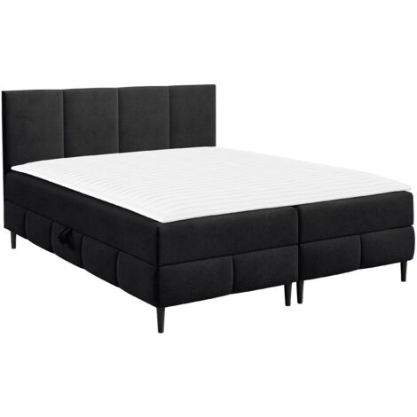 Lit boxspring Rivus I, Coral 60, Double, Continental, 140x200, Tissu, Disponible, 142x206x88cm