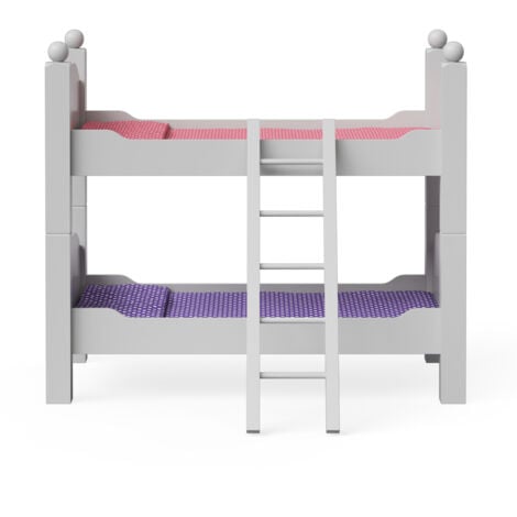 TEAMSON KIDS Lit Bunk Bunk Bunk d'Olivia's Little World 18 Doll en bois avec échelle blanche