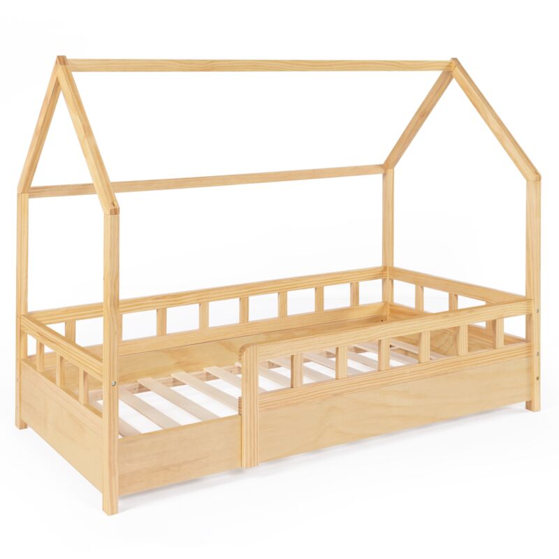Lit cabane enfant en bois 80 x 160 cm