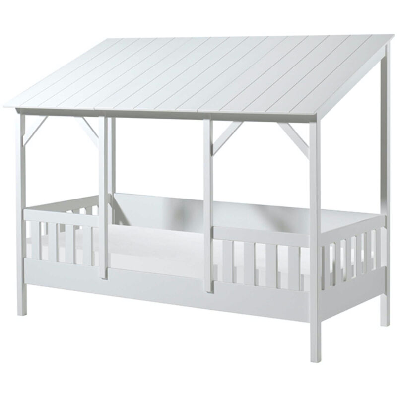 M&s - Lit Cabane 90x200 Sommier inclus Vipack HouseBed - Blanc