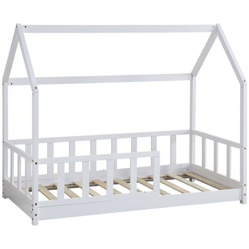 Habitat Et Jardin - Lit cabane en bois 'Charlotte' - Blanc - 80 x 160 cm