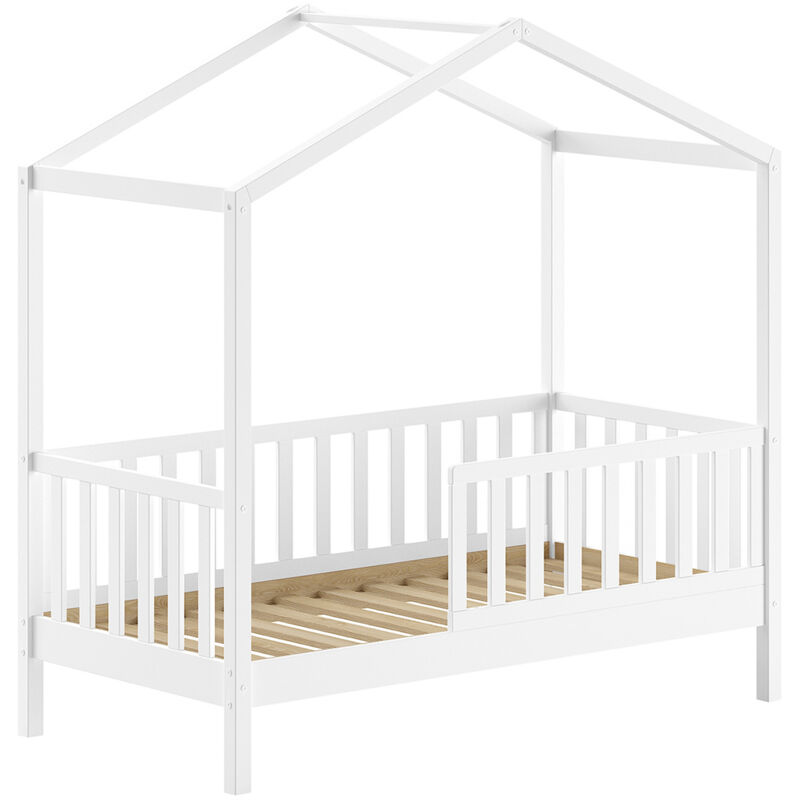 Lit cabane Dallas 70x140 blanc