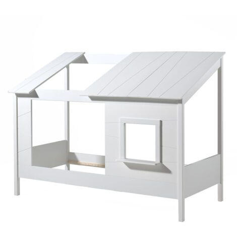 Lit Cabane Enfant "Housebed II" 90x200cm Blanc