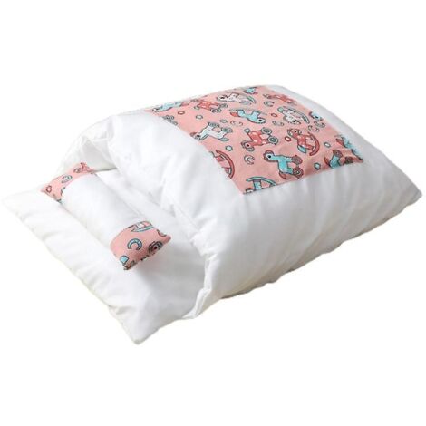Lit chaud pour chat, grotte douillette, sac de couchage auto-chauffant, coussin intégré, cachette pour animaux, taille L rose.