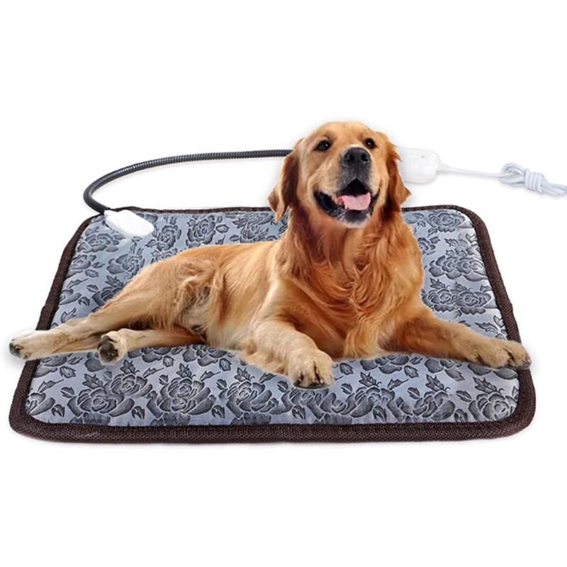 Choyclit - Lit Chauffant pour Chat, Tapis Chauffant électrique imperméable pour Chats et Chiens, Tapis pour Animaux de Compagnie de 18 Pouces,