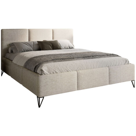Lit Clovis 118, Ruben 2108, Double, 140x200, Tapisserie, Sommier à lattes, 150x218x107cm