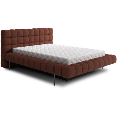 Lit coffre 160x200 sommier inclus Ezio Brique
