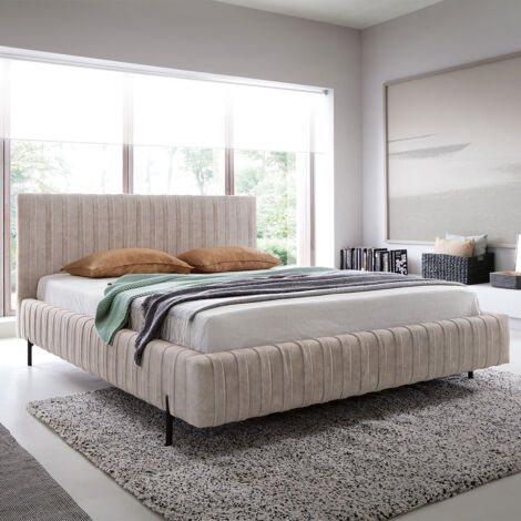 Lit coffre 160x200 sommier inclus Ori Beige