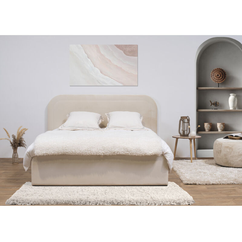 Lit coffre cassiopee 160x200 Beige - Bobochic