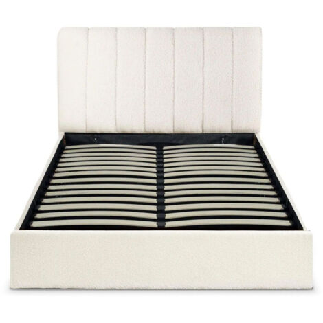 Lit Coffre Design Bouclette "Songa" 140x190cm Beige