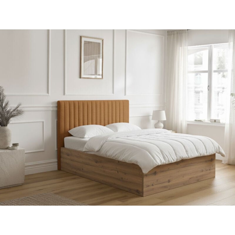 Lit coffre oceane rangement xl 160x200 Orange - Bobochic