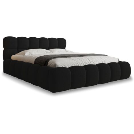 Lit coffre Tomaso 160cm Bouclette Noir