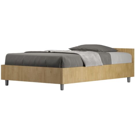 Lit conteneur queen size Nuamo en chêne 120x190