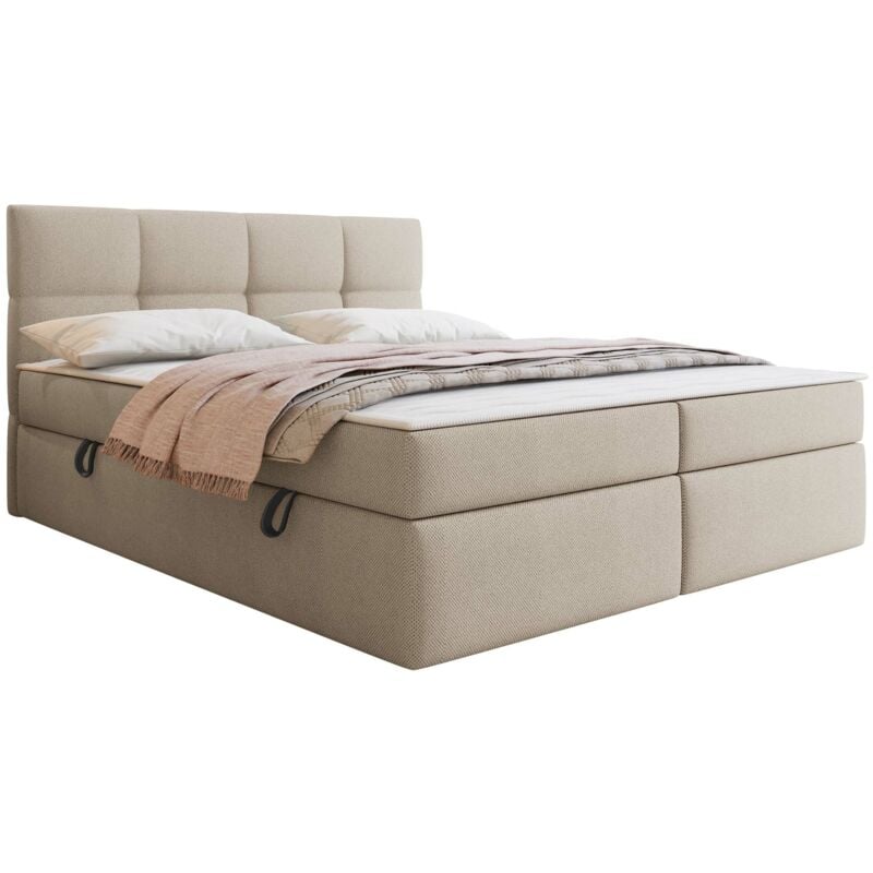 Mobilier1 - Lit continental ComfiDream 187, Curio 11, Continental, Double, 180x200, Tapisserie, Sommier à lattes, 183x209x113cm