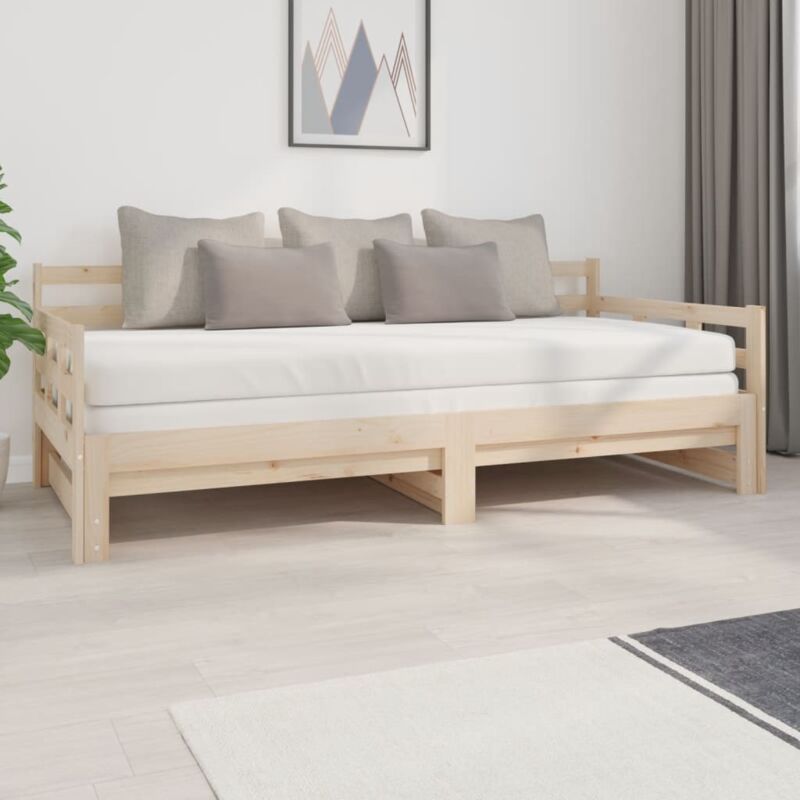 Vidaxl - Lit coulissant sans matelas bois de pin massif 2x(90x200) cm