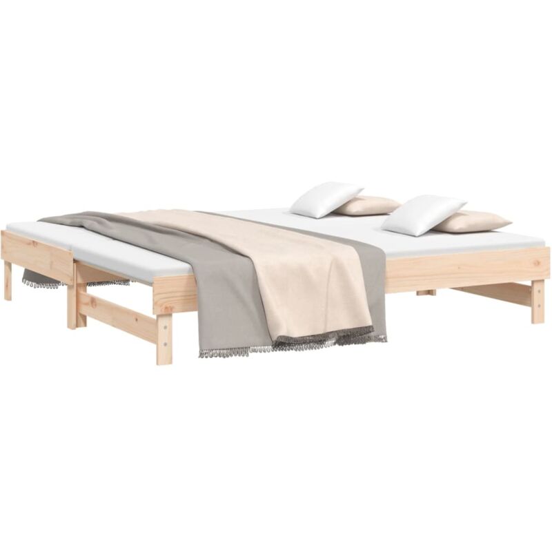 Vidaxl - Lit coulissant 2x(75x190) cm Bois de pin massif
