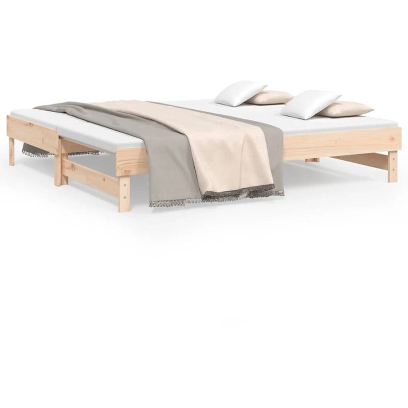 Vidaxl - Lit coulissant 2x(90x190) cm Bois de pin massif