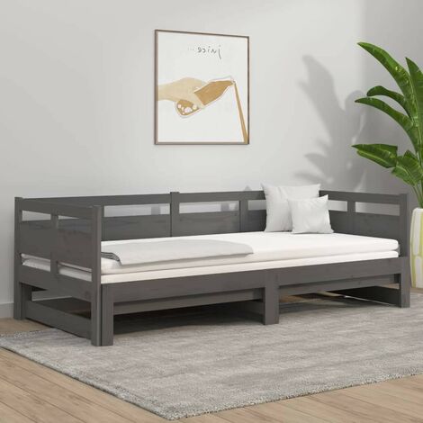 Lit Coulissant Bois Pin Solide Adulte Chambre Multicolore Multi-taille vidaXL