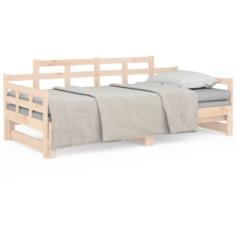 DOC&ET² Lit coulissant sans matelas bois de pin solide