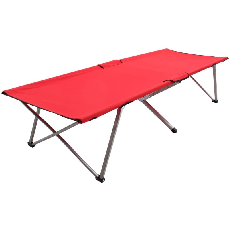 Vidaxl - Lit de camping 206x75x45 cm XXL Rouge