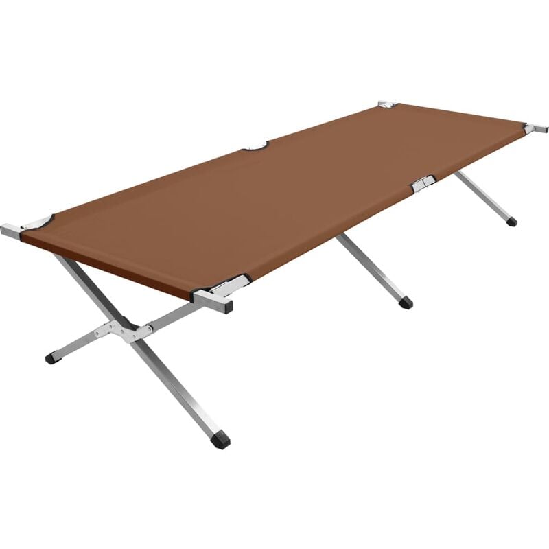 Youthup - Lit de camping 210x80x48 cm XXL Marron
