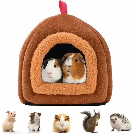 Lit de Cochon d'Inde,Petit nid en Coton pour Animaux de Compagnie Maison de Cochon d'Inde Coupe-Vent Cage Cochon d'Inde Grotte pour Hamsters Chinchillas Furets Lapin Mini Hérisson - MODOU