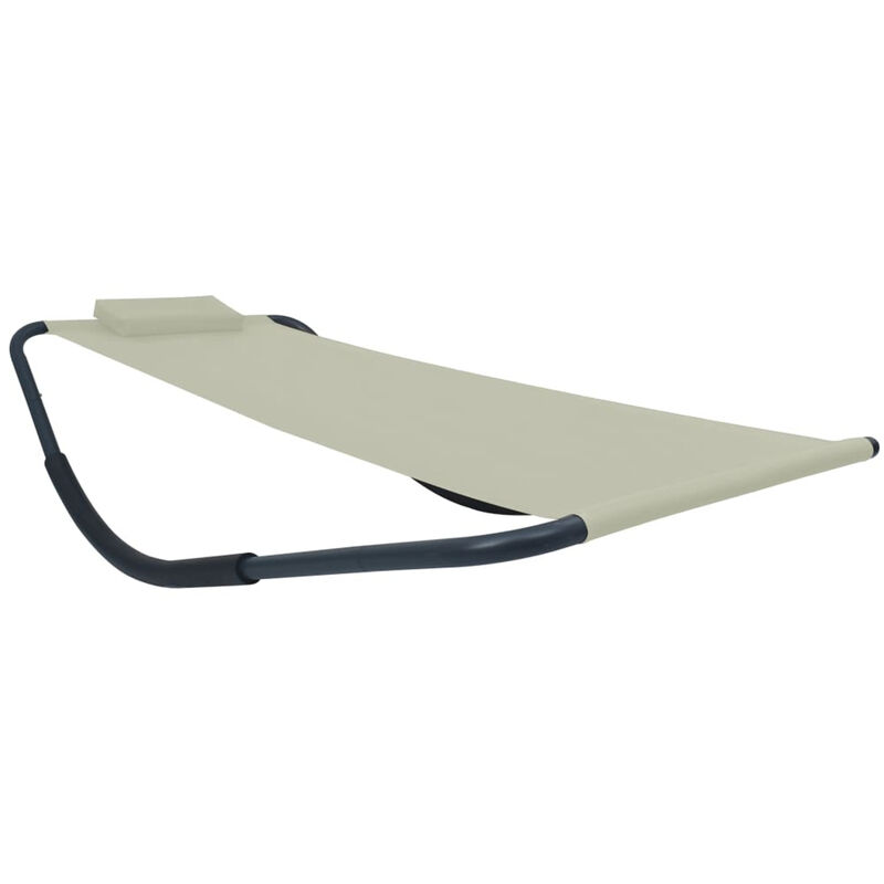 Lit de jardin Creme 200x90 cm Acier