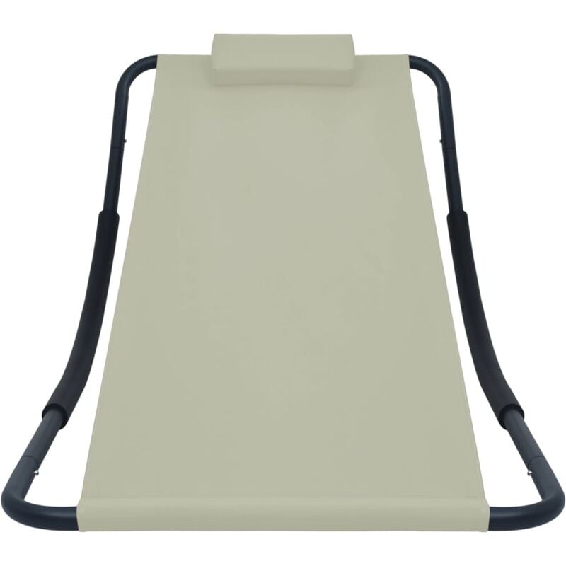 Vidaxl - Lit de jardin Crème 200x90 cm Acier