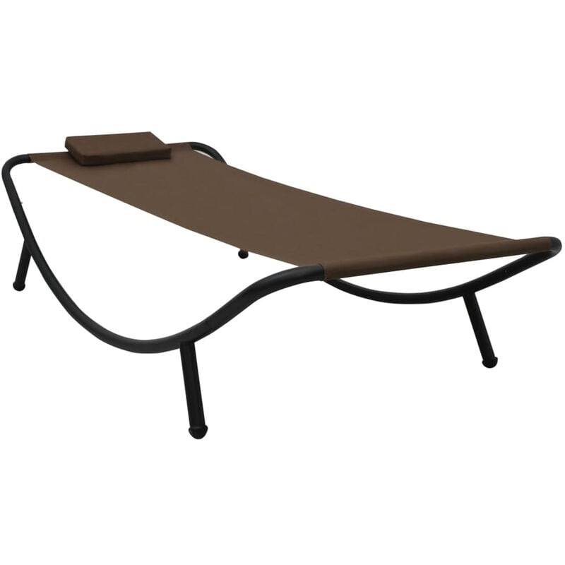 Lit de jardin Marron 200x90 cm Acier