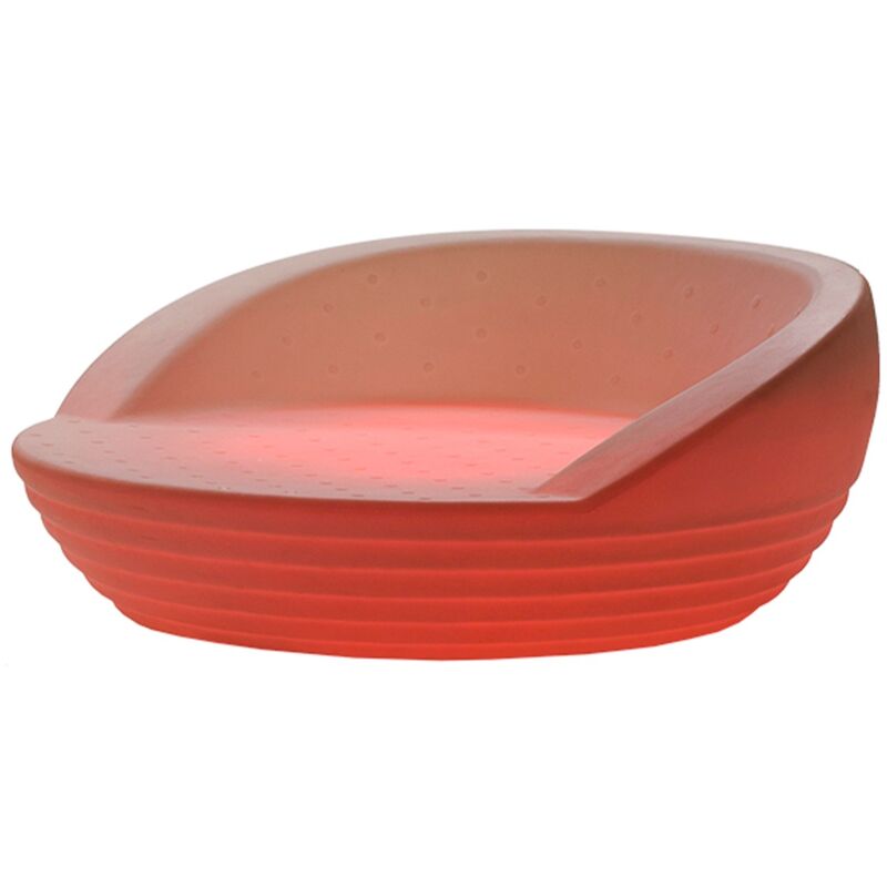 Formentera Lit balinais rond avec lumière pour l'intérieur et l'extérieur. Chargement solaire ou par batterie. Lumière rgb