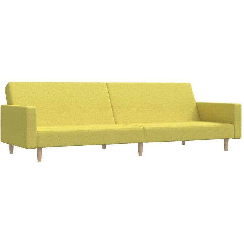 Canapé-lit à 2 places Tissu Vert