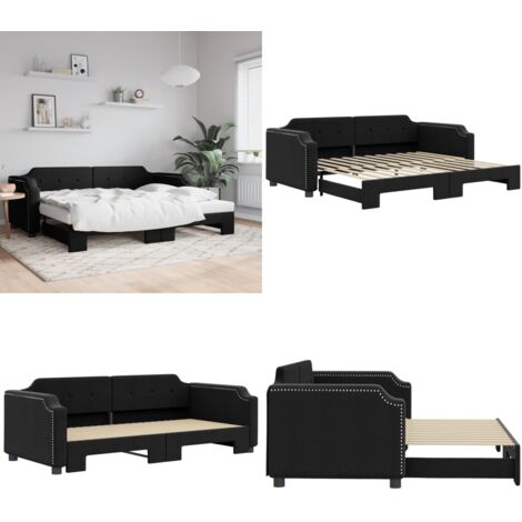 Lit de jour avec gigogne sans matelas 80x200 cm - Canapé-lit - Lit gigogne