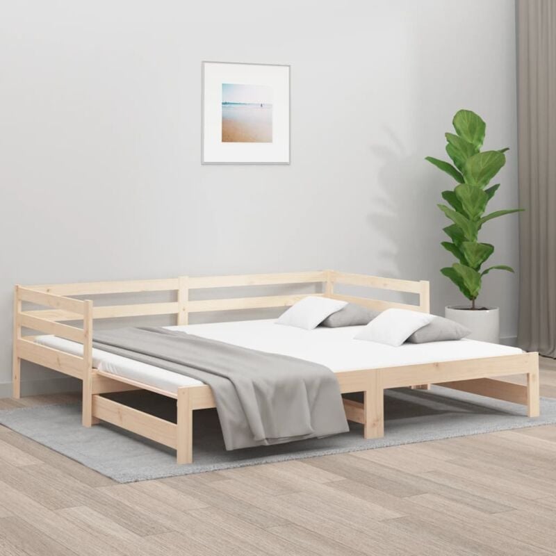Vidaxl - Lit de jour avec lit gigogne 90x200 cm bois de pin massif