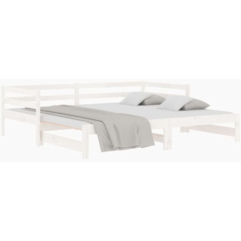 Lit de jour et lit gigogne sans matelas 80x200 cm bois massif vidaXL