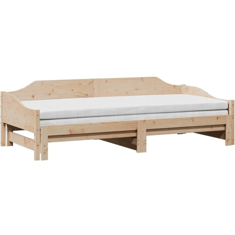 Vidaxl - Lit de jour et lit gigogne sans matelas 80x200 cm bois massif