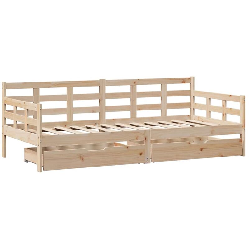 Vidaxl - Lit de jour avec tiroirs sans matelas 90x190 cm bois massif