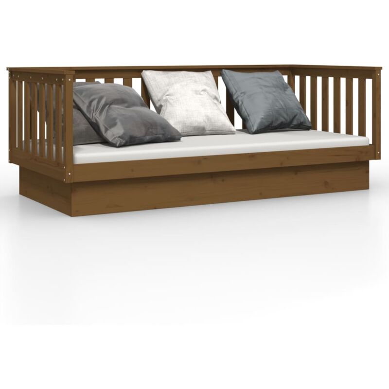 Vidaxl - Lit de jour Marron miel 90x200 cm Bois de pin massif