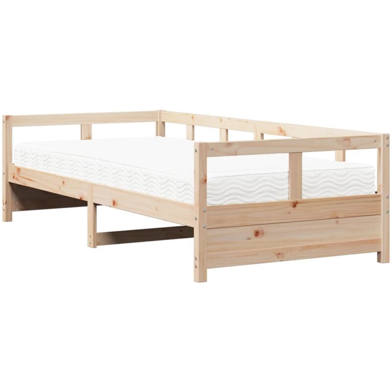 Vidaxl - Lit de jour avec matelas 90x190 cm bois de pin massif