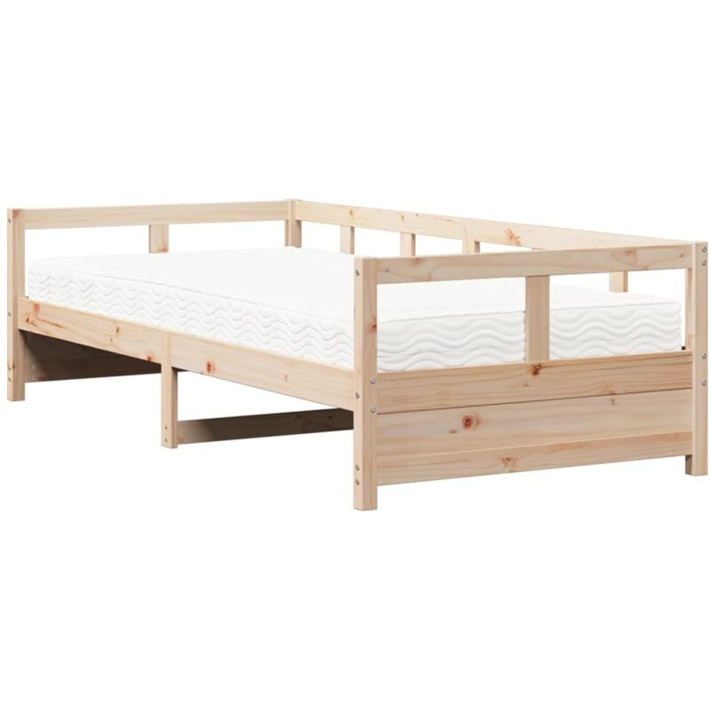 Vidaxl - Lit de jour avec matelas 80x200 cm bois de pin massif