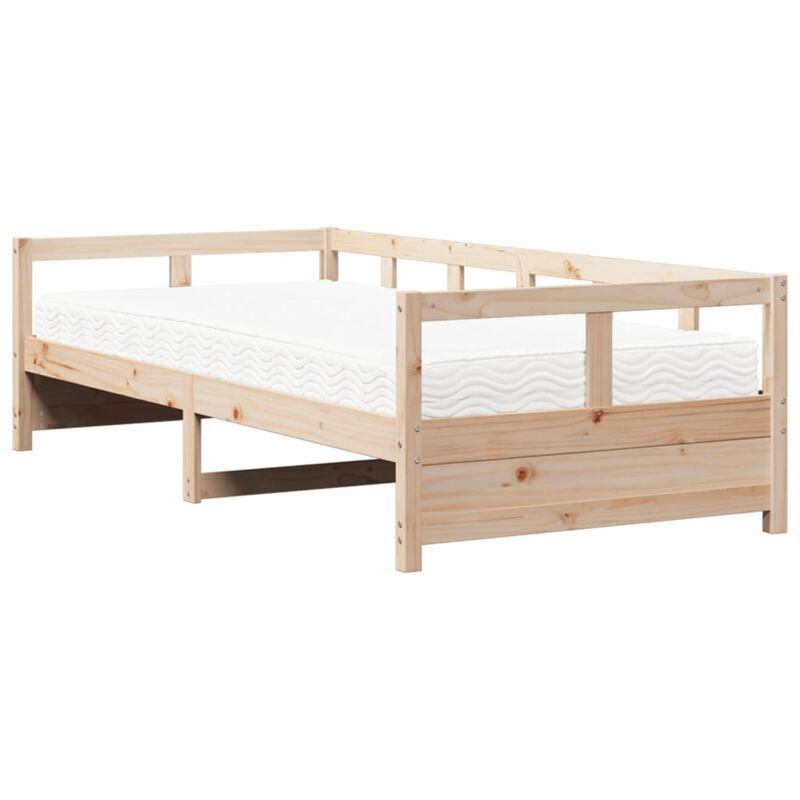 Vidaxl - Lit de jour avec matelas 90x200 cm bois de pin massif