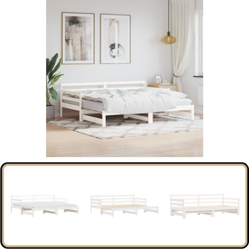 Vidaxl - Lit de jour et lit gigogne sans matelas 90x190 cm bois massif - Lit Deux Places - Canapé Lit - Meuble Multifonctionnel - Lit Gigogne - Lit