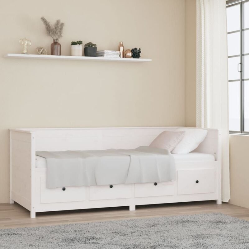 Vidaxl - Lit de jour sans matelas blanc 80x200 cm bois de pin massif