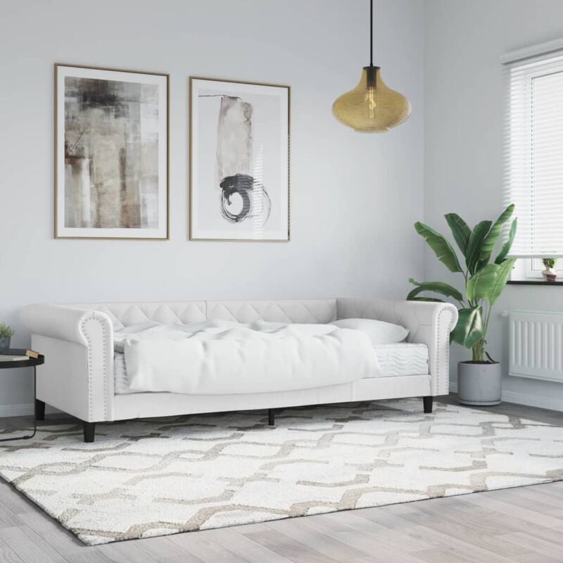 Vidaxl - Furniture Limited - Lit de jour avec matelas blanc 90x200 cm