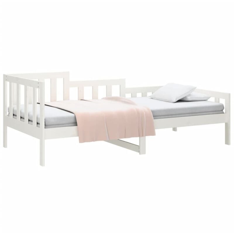 Vidaxl - Lit de jour sans matelas blanc 90x190 cm bois de pin massif